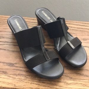 Brown wedge sandals